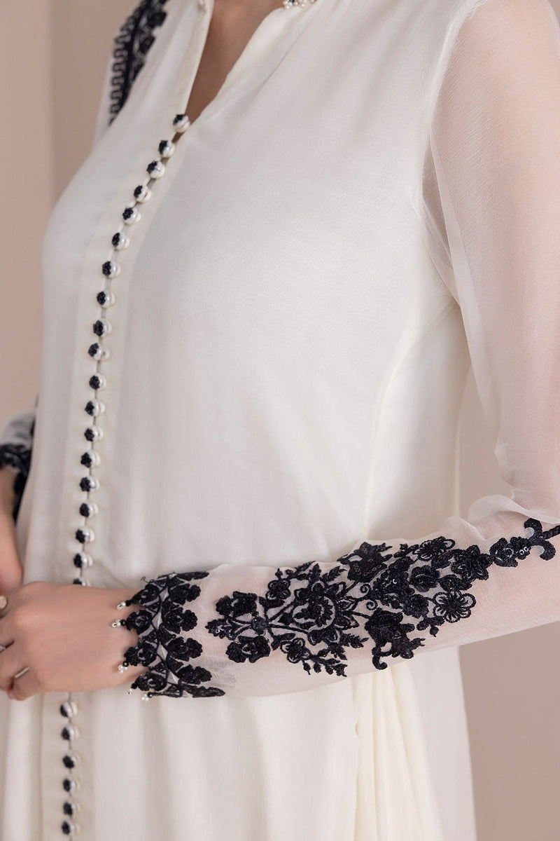 3 Pc BAREERA EMBROIDERED CHIFFON DRESS