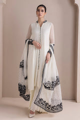 3 Pc BAREERA EMBROIDERED CHIFFON DRESS