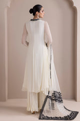 3 Pc BAREERA EMBROIDERED CHIFFON DRESS
