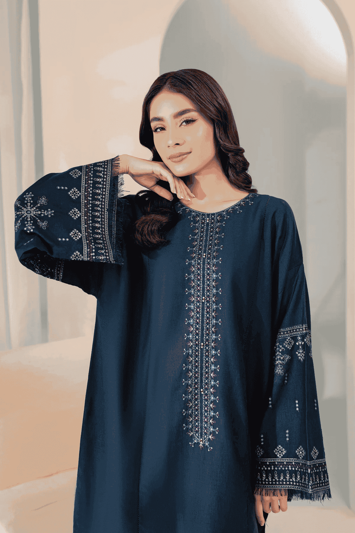 Sooya 2Pc Embroidered Lawn Dress