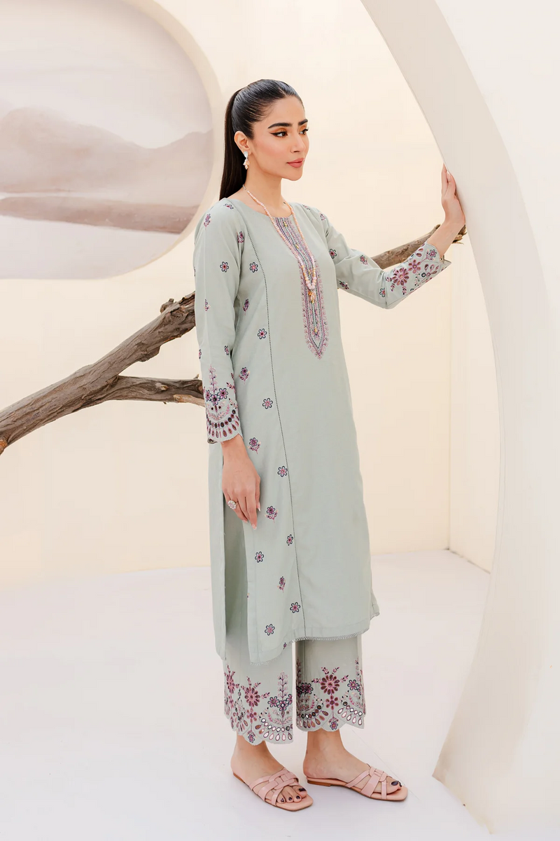 Zee 2Pc - Embroidered Lawn Dress