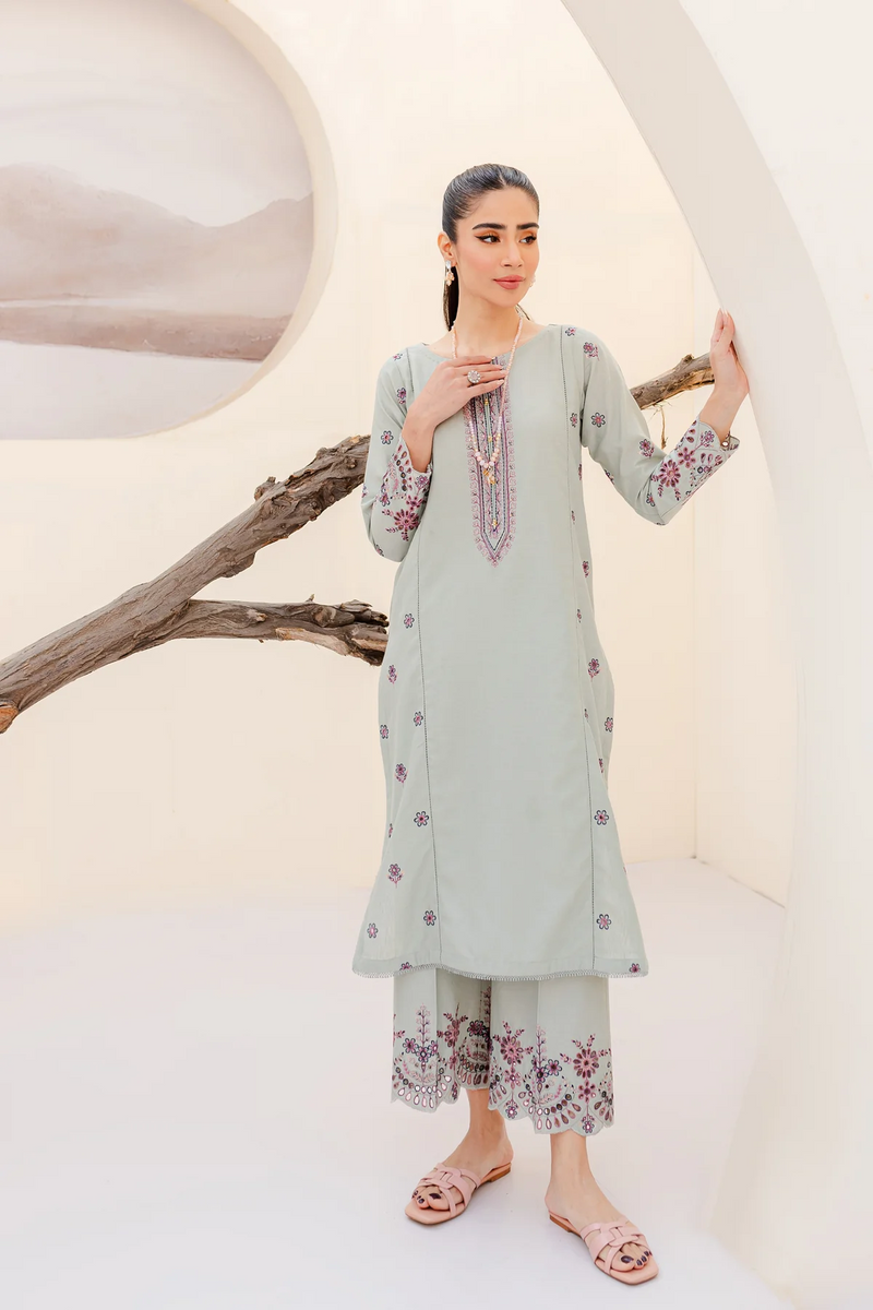 Zee 2Pc - Embroidered Lawn Dress
