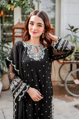 Anari Maroon Embroidered 3-Piece Suit | Festive Collection by Lalazar
