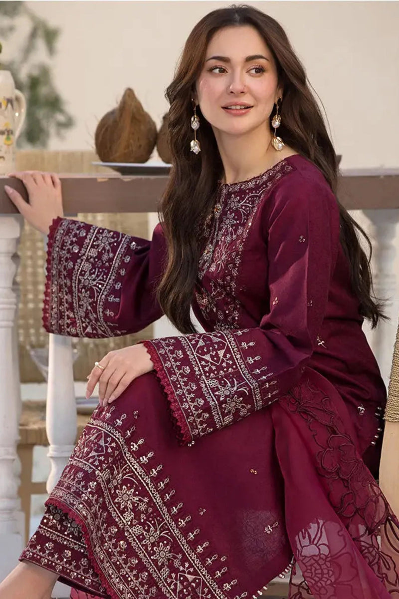 Rangreza Janan – Cambric 3-Piece Suit with Sequin Embroidery