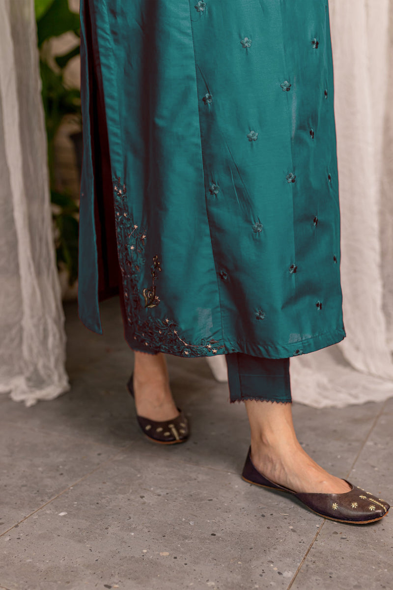 Afeefa Green Zink 2Pc Dress