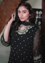 Anari Maroon Embroidered 3-Piece Suit | Festive Collection by Lalazar