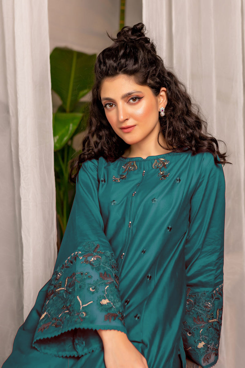 Afeefa Green Zink 2Pc Dress