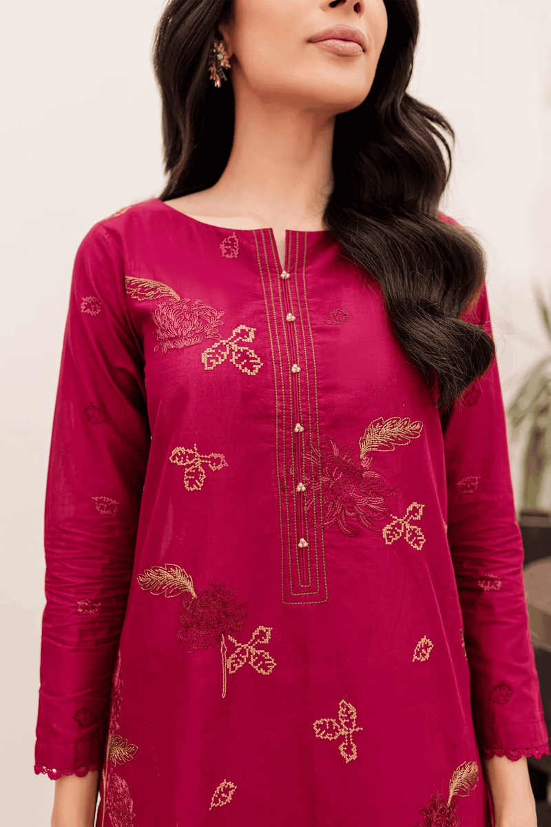 Carnation 2Pc Embroidered Dress