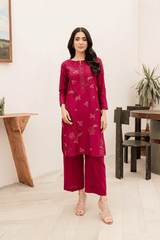 Carnation 2Pc Embroidered Dress