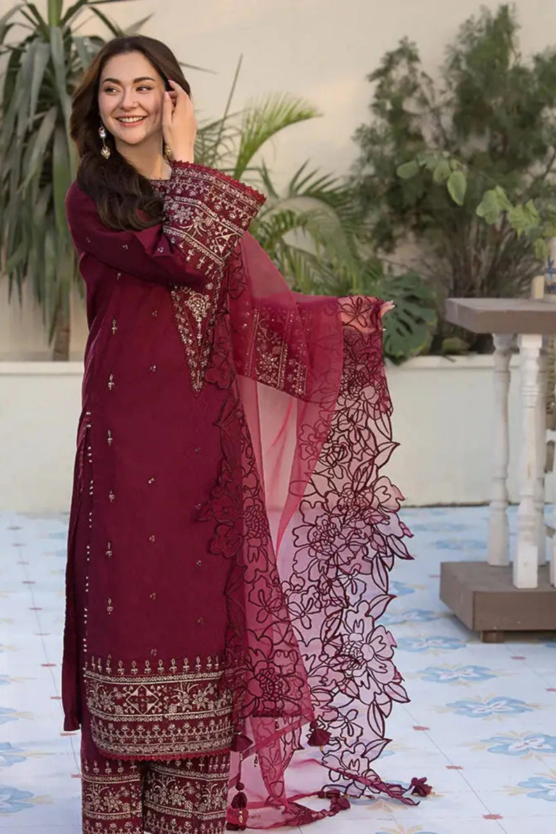 Rangreza Janan – Cambric 3-Piece Suit with Sequin Embroidery