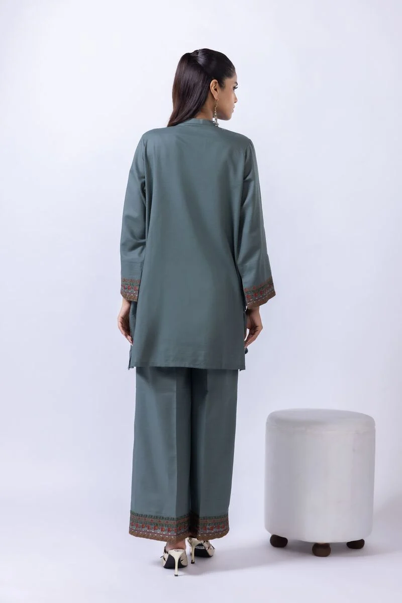 Teal Blue Embroidered 2-Piece Lawn Suit – Premium Collection by Lalazar