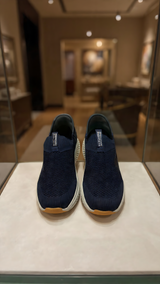 Comfortable blue casual shoes pair
