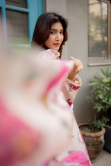 Sheeza 3Pc Printed Embroidered Dress