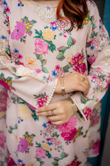 Sheeza 3Pc Printed Embroidered Dress