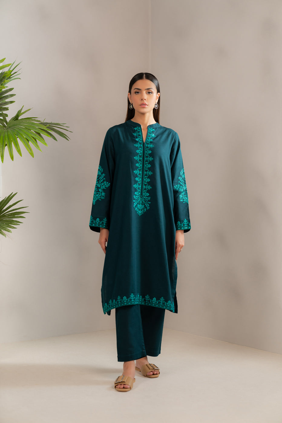 Arzu 2 Piece Embroidered Khaddar Suit