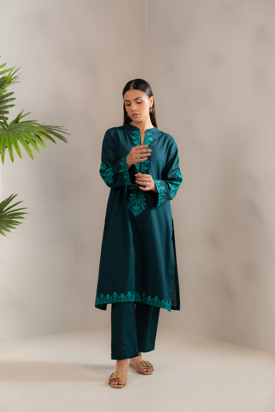 Arzu 2 Piece Embroidered Lawn Dress