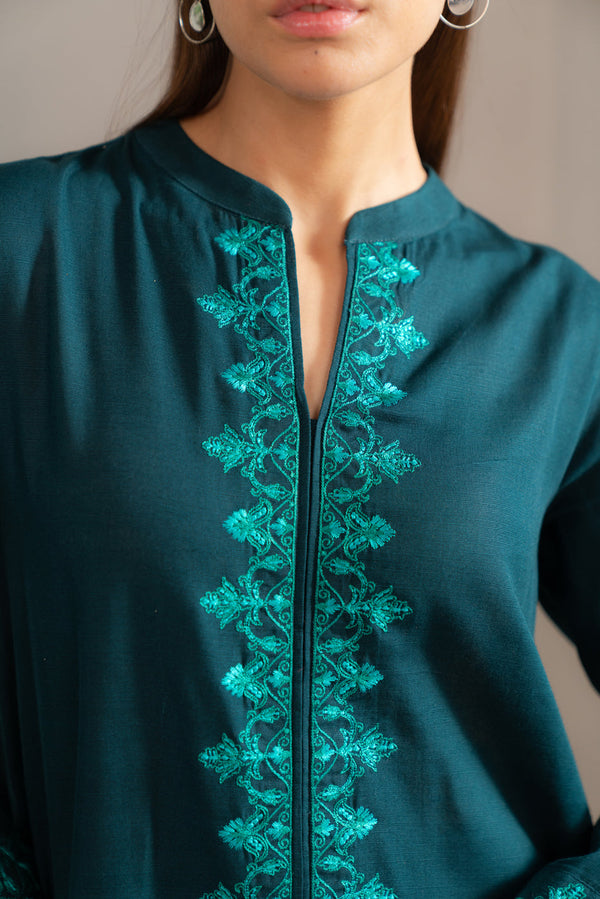 Arzu 2 Piece Embroidered Khaddar Suit
