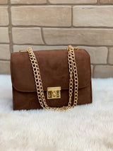 Alcan Chic Crossbody Bag “Crust Brown”