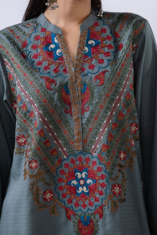 Teal Blue Embroidered 2-Piece Lawn Suit – Premium Collection by Lalazar