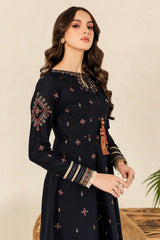 2Pc Hreem Black Lawn Dress