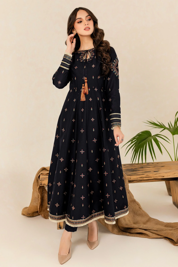 2Pc Hreem Black Lawn Dress