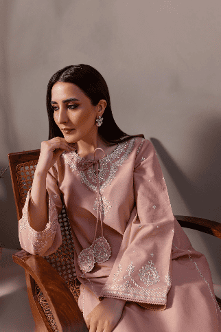 Cotton Candy 2Pc - Embroidered Lawn Dress