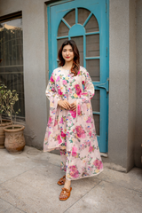 Sheeza 3Pc Printed Embroidered Dress