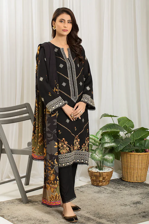 Mehak 3Pc Embroidered winter Dress