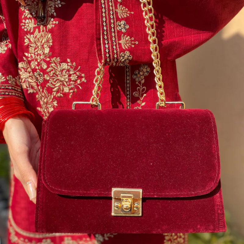 Alcan Chic Crossbody Bag “Maroon”
