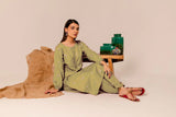 Gold Rose 2Pc Fully Embroidered Dress