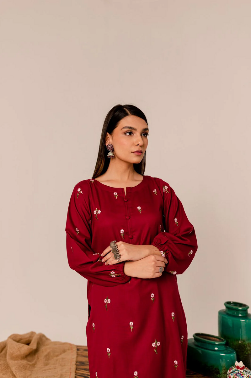 Reemi Blue 2Pc Embroidered Dress