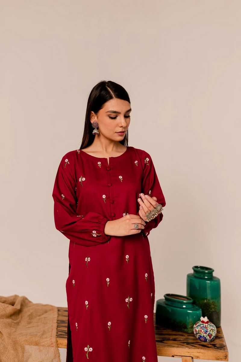Reemi Blue 2Pc Embroidered Dress