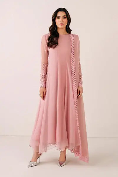 Full look of Aiza 3PC embroidered luxury dress