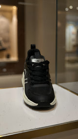 Black casual sneakers close-up