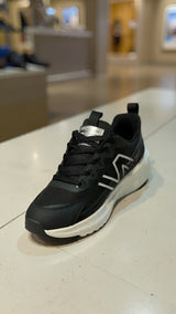 Black casual sneakers close-up