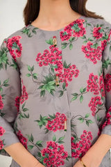 Close-up of Bloom 2PC printed fabric