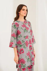 Bloom printed dress on model