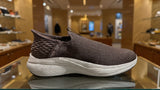 Modern brown knitted slip-on shoe designed for everyday comfort and easy wear