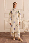 Cream floral printed kurta for women