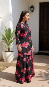 Women floral print kurta with trousers