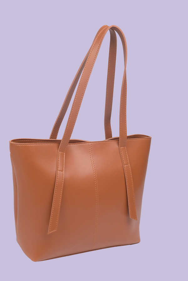 Classic Kalra Brown Leather Tote Bag
