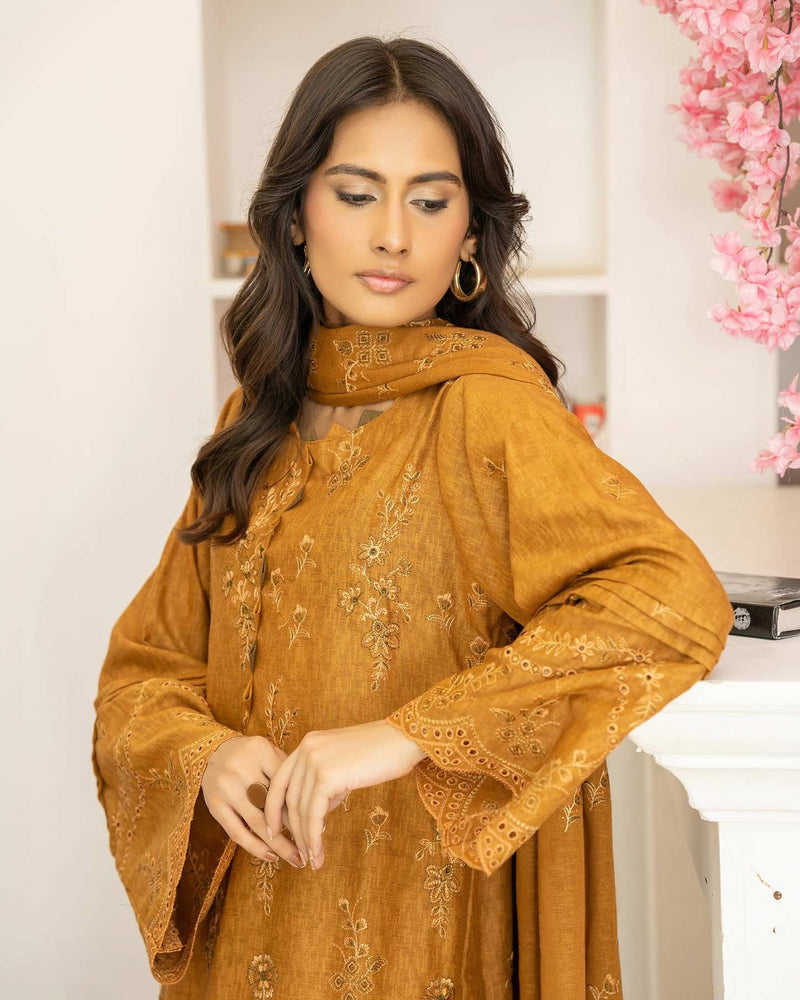 Abeera 3Pc Embroidered Krandi Dress