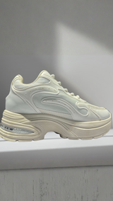 Kids white fashion sneakers with star chain