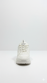 Gold chain detail on kids white sneaker