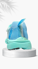 Close up of kids breathable shoes