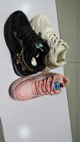 Pair of kids fashion sneakers in three colors