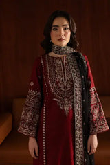 Closeup of premium lawn fabric Lamar design