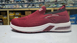 Women lightweight maroon knit sneakers