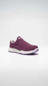 Maroon breathable slip-on shoes for women