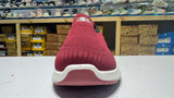 Comfortable maroon knit sneakers for women